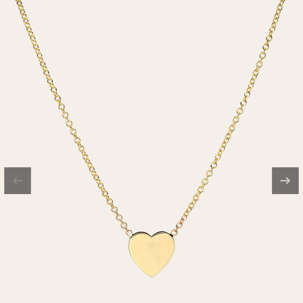 14k Gold Heart Necklace - Picture 3 of 12